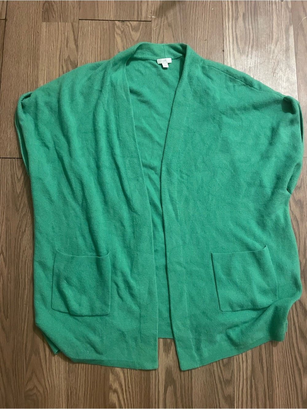 J. Jill Green Open-Front Pocket Cardigan